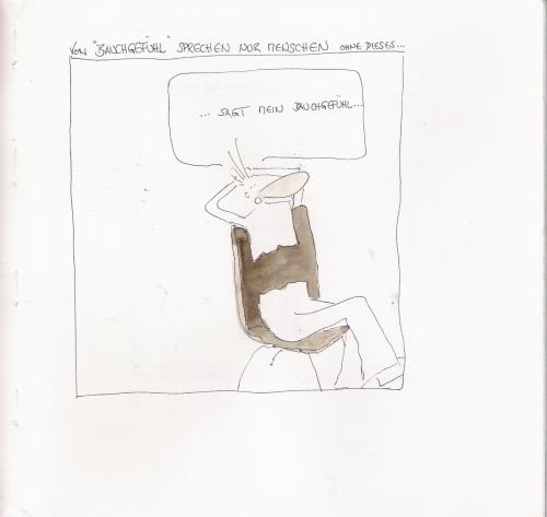 Cartoon: von bauchgefühl reden (medium) by kika tagged gefühl,psychologie,