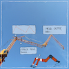 Cartoon: cooler move (small) by kika tagged baustelle,kran,bauarbeiter,bauleiter,hausbau,architektur