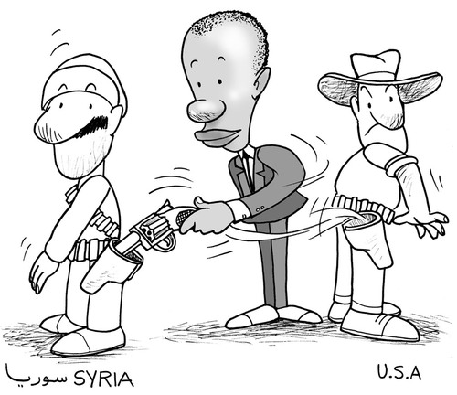 Cartoon: Guns distribution (medium) by Raed Al-Rawi tagged gun,arms,america