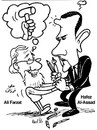 Cartoon: Ali Farzat Vs. Assad (small) by Raed Al-Rawi tagged cartooinst