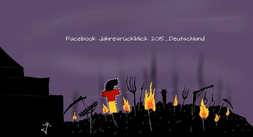 Cartoon: Facebook Jahresrückblick (medium) by gore-g tagged pegida,pack,politik,stimmung,kommentare,facebook