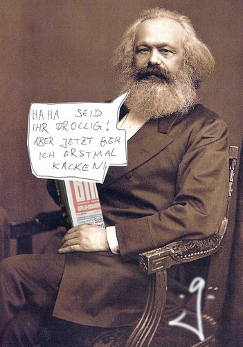 Cartoon: Was wäre wenn....? (medium) by gore-g tagged karl,marx,bildzeitung,werbung,kacken