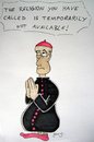 Cartoon: Nicht erreichbar (small) by gore-g tagged religion,christentum,kardinal,papst,beten
