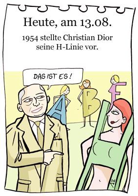 Cartoon: 13. August (medium) by chronicartoons tagged dior,line