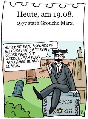 Cartoon: 19. August (medium) by chronicartoons tagged groucho,marx,marxbrothers