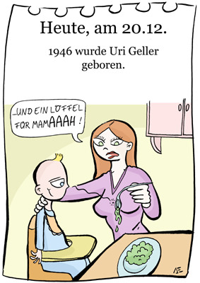 Cartoon: 20.Dezember (medium) by chronicartoons tagged uri,geller