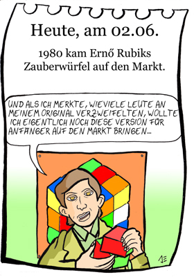 Cartoon: 2. Juni (medium) by chronicartoons tagged zauberwürfel,rubik,cube,cartoon