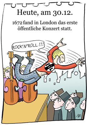 Cartoon: 30. Dezember (medium) by chronicartoons tagged open,air,konzert,klassik,rocknroll,pil,london,stagediving,cartoon