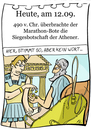 Cartoon: 12. September (small) by chronicartoons tagged marathon griechenland perser cartoon