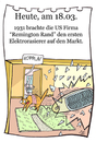 Cartoon: 18.März (small) by chronicartoons tagged remmington,rasierer,rasierapparat,cartoon