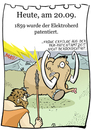 Cartoon: 20. September (small) by chronicartoons tagged elektroherd,mammut,neandertaler,grillen,cartoon
