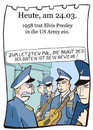 Cartoon: 24. März (small) by chronicartoons tagged elvis,army,gitarre,gewehr,chronicartoons