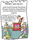 Cartoon: 25. Juli (small) by chronicartoons tagged marathon
