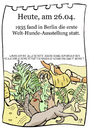 Cartoon: 26. April (small) by chronicartoons tagged hund,ausstellung,neandertaler,wolf,cartoon
