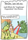 Cartoon: 26. Februar (small) by chronicartoons tagged augsburger,puppenkiste,urmel,godzilla,cartoon