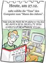 Cartoon: 27. Dezember (small) by chronicartoons tagged computer,time,man,of,the,year,cartoon