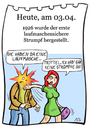 Cartoon: 3. April (small) by chronicartoons tagged strumpf laufmasche ohrfeige cartoon