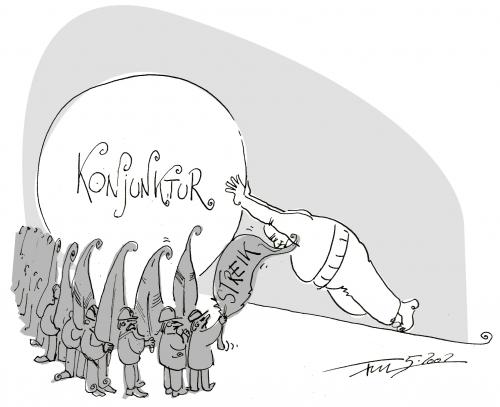 Cartoon: Das ärgert die Konjunktur (medium) by 2001 tagged strik,konjunktur,ärger,