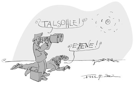 Cartoon: Die Analysten (medium) by 2001 tagged business,dax,wirtschaft,economy,crash,