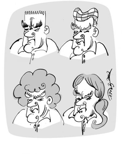 Cartoon: Haarprobleme (medium) by 2001 tagged schröder,hair,