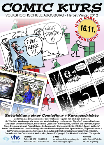 Cartoon: COMIC KURS 2012 (medium) by zenundsenf tagged volkshochschule,community,augsburg,couse,comic,college,kurs,zenf,zensenf,zenundsenf,andi,walter,2012