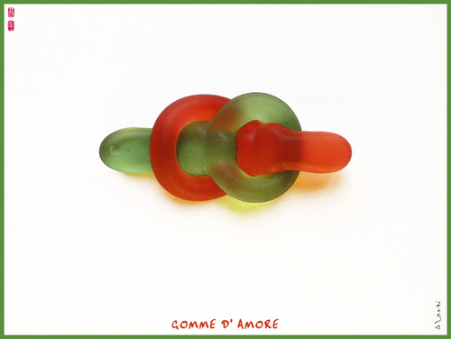 Cartoon: gomme d amore (medium) by zenundsenf tagged amore,schnuller,tricolori,zenunesenfe