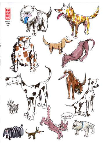 Cartoon: hunde 1 (medium) by zenundsenf tagged hund,dog,zenf,zensenf,zenundsenf,walter,andi