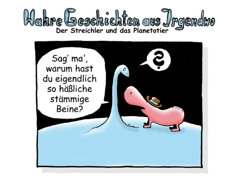 Cartoon: streichler und planetotier (medium) by zenundsenf tagged zenundsenf,planetotier,streichler