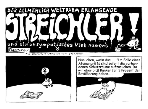Cartoon: streichler und planetotier (medium) by zenundsenf tagged zenundsenf,planetotier,streichler