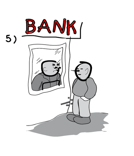 Cartoon: SICHERHEITEN (medium) by zenundsenf tagged idiot,guarantiees,sicherheiten,bankster,banken,kredit,credit,unsicherheit,geld,comic,zenf,zensenf,zenundsenf,andi,walter