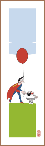 Cartoon: sisyphos -einzelpanel (medium) by zenundsenf tagged sisyphos,superman,zenundsenf