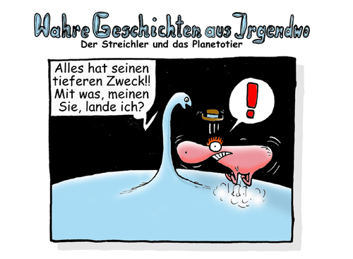 Cartoon: streichler und planetotier (medium) by zenundsenf tagged zenundsenf,planetotier,streichler