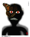 Cartoon: Butterbeast-Z (small) by zenundsenf tagged butterbeast butterfly schmetterling schmetterbiest wild zensenf zenundsenf zenf cartoon kartoon illustration edda von sinnen