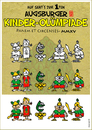 Cartoon: Kinder-Olümpiade-1 (small) by zenundsenf tagged andi,walter,augsburg,augsburger,kinderolümpiade,2015,augustine,augustix,augustus,cartoon,comic,grafik,guschtl,illustration,maskottchen,olympiade,zenf,zensenf,zenundsenf