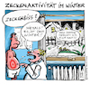 Cartoon: Zecken im Winter (small) by zenundsenf tagged zecken,ticks,borreliose,winteraktivität,lyme,disease,ignoranz,korruption,zenf,zensenf,zenundsenf,cartoon,bca,clinic