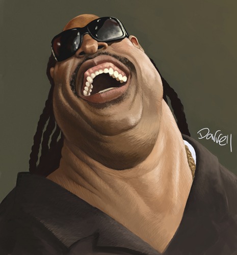 Cartoon: Stevie Wonder (medium) by Darrell tagged stevie,wonder