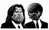 Cartoon: Pulp (small) by Darrell tagged john,travolta,samuel,jackson,darrell