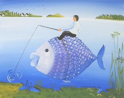 Cartoon: Angeln - Fishing (medium) by irene brandt tagged 