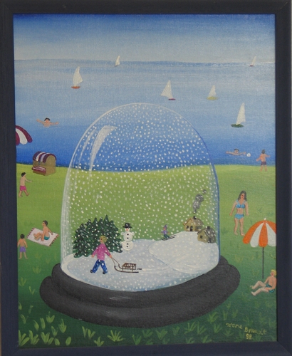 Cartoon: Snow Glass (medium) by irene brandt tagged winter,summer,seasons