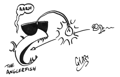 Cartoon: Anglerfisch (medium) by mart tagged deepsea,fisch,fish,anglerfish,anglerfisch