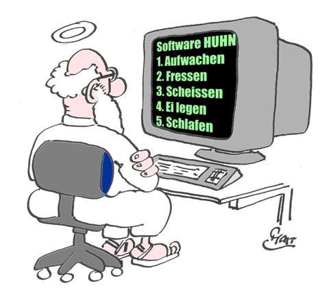 Software Huhn By Mart Philosophy Cartoon Toonpool