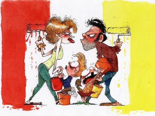 Cartoon: family drama (medium) by ELCHICOTRISTE tagged family