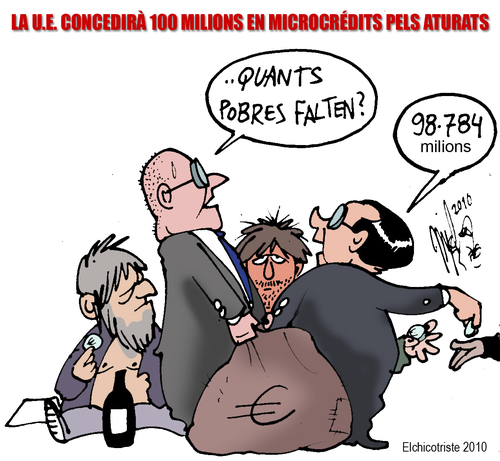 Cartoon: microcredits (medium) by ELCHICOTRISTE tagged economy