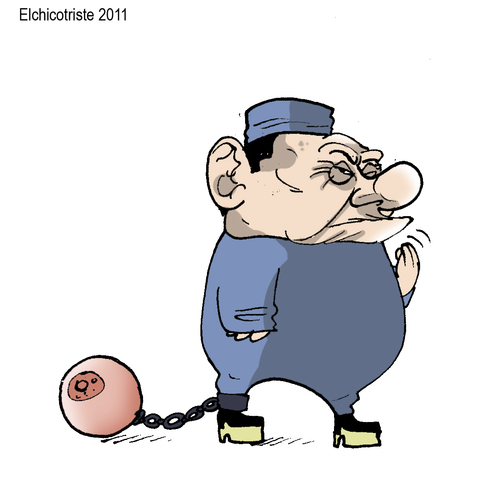 Cartoon: my prison (medium) by ELCHICOTRISTE tagged berlusconi,italy