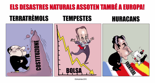Natural disasters in Europe By ELCHICOTRISTE | Politics Cartoon | TOONPOOL