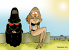 Cartoon: WESTERNIZATION (small) by ELCHICOTRISTE tagged burka