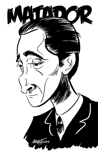 Cartoon: Adrien Brody (medium) by Martynas Juchnevicius tagged adrien,brody,actor,movies,film,people,matador,pianist,caricature