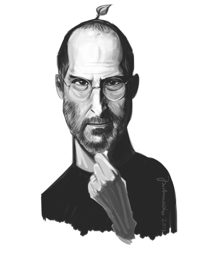 Steve Jobs By Martynas Juchnevicius | Famous People Cartoon | TOONPOOL