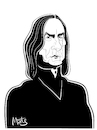 Cartoon: Alan Rickman (small) by Martynas Juchnevicius tagged alan,rickman,actor,digital,art,caricature,harry,potter