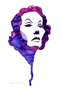 Cartoon: Dietrich (small) by Martynas Juchnevicius tagged marlene dietrich actress movies films people beauty icon